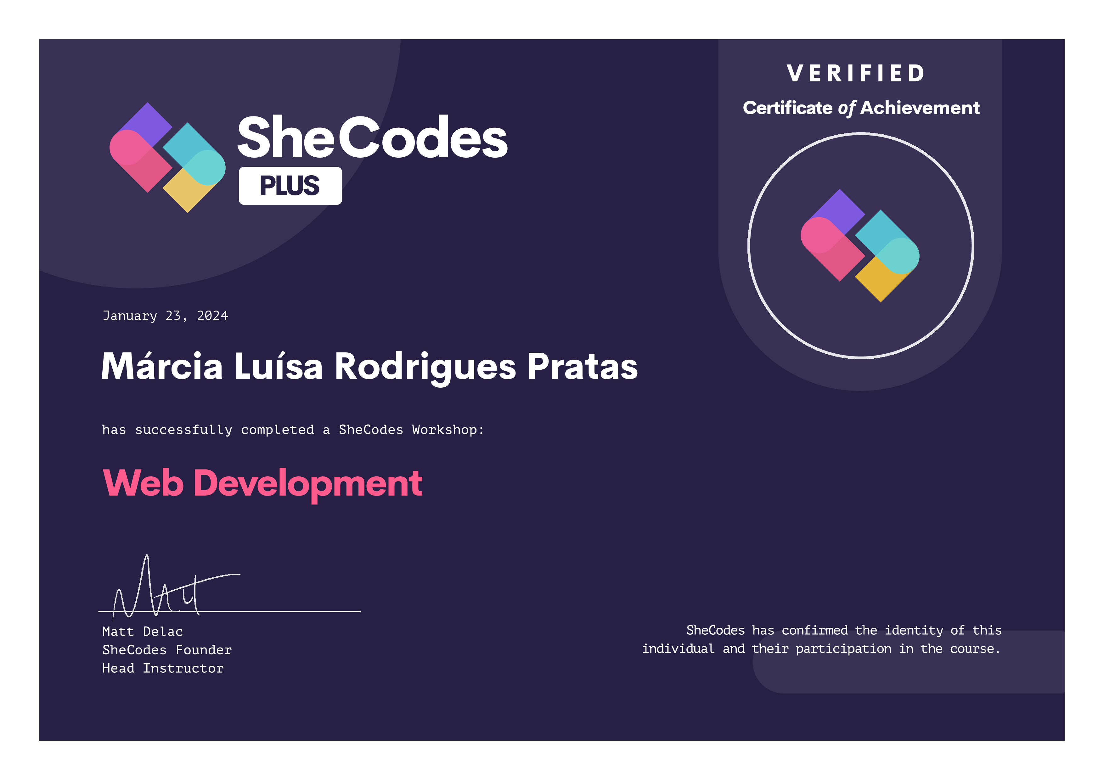 Web Development Certificate